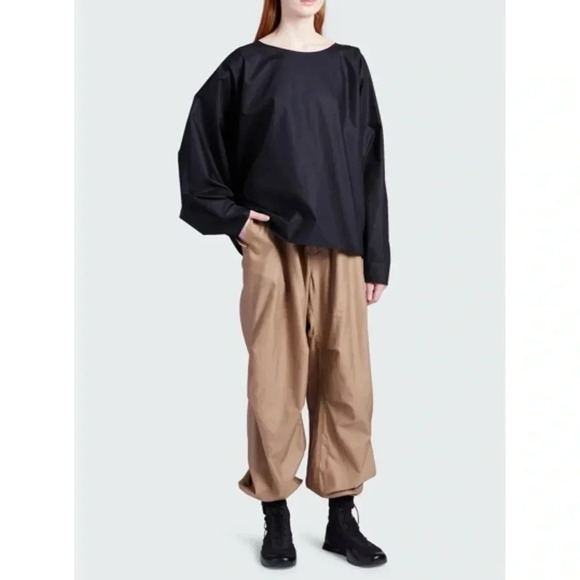 NWT The Row Antica Pant Parachute Cargo Utility Wide Leg Cotton Silk Taupe 8 - Picture 3 of 17